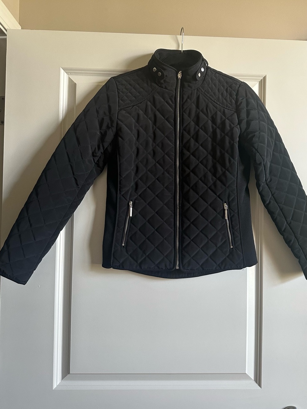 Women’s Tommy Hilfiger Quilted Black Zip-Front Jacket